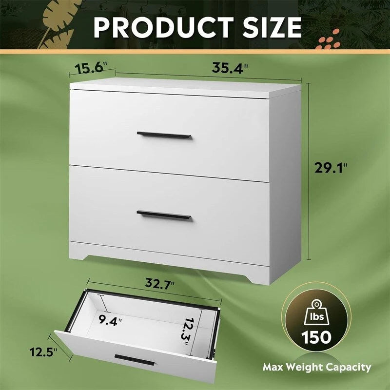 2-Drawer Wood Lateral File Cabinet