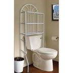 Over-the-Toilet Metal Storage Shelf with Glass Shelves