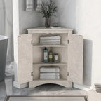 Corner Storage Cabinet with Adjustable Shelves