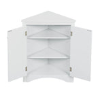 Corner Storage Cabinet with Adjustable Shelves