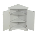 Corner Storage Cabinet with Adjustable Shelves