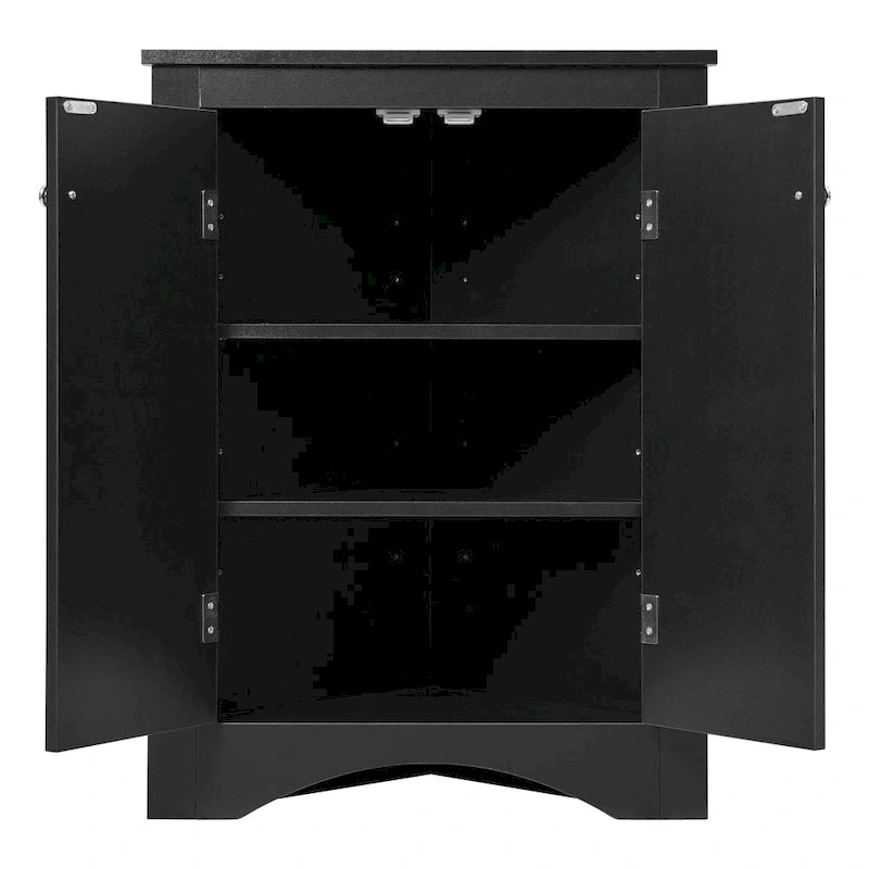 Corner Storage Cabinet with Adjustable Shelves