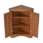 Corner Storage Cabinet with Adjustable Shelves