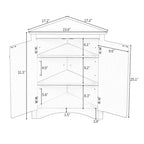 Corner Storage Cabinet with Adjustable Shelves