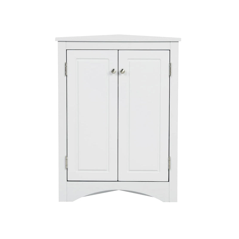 Corner Storage Cabinet with Adjustable Shelves