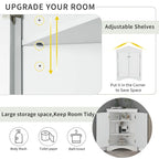 Corner Storage Cabinet with Adjustable Shelves