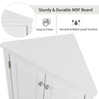Corner Storage Cabinet with Adjustable Shelves