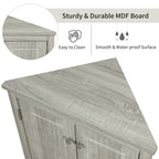 Corner Storage Cabinet with Adjustable Shelves