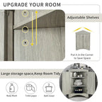 Corner Storage Cabinet with Adjustable Shelves