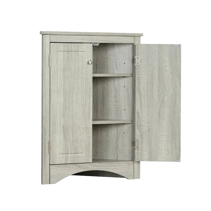 Corner Storage Cabinet with Adjustable Shelves