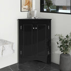 Corner Storage Cabinet with Adjustable Shelves