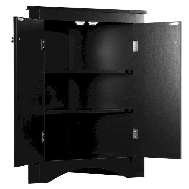 Corner Storage Cabinet with Adjustable Shelves