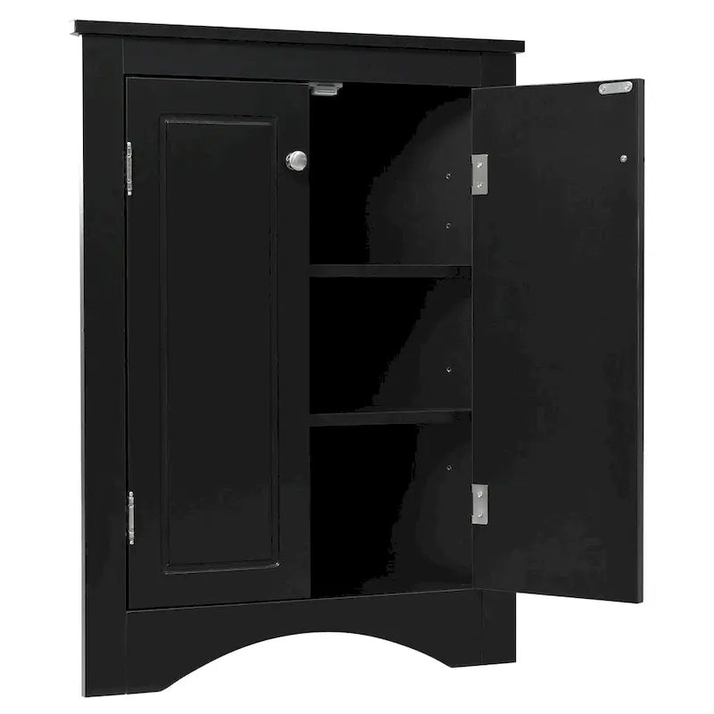 Corner Storage Cabinet with Adjustable Shelves