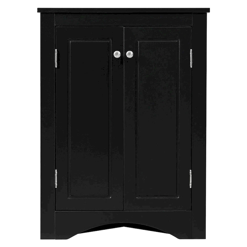Corner Storage Cabinet with Adjustable Shelves