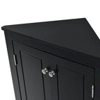 Corner Storage Cabinet with Adjustable Shelves