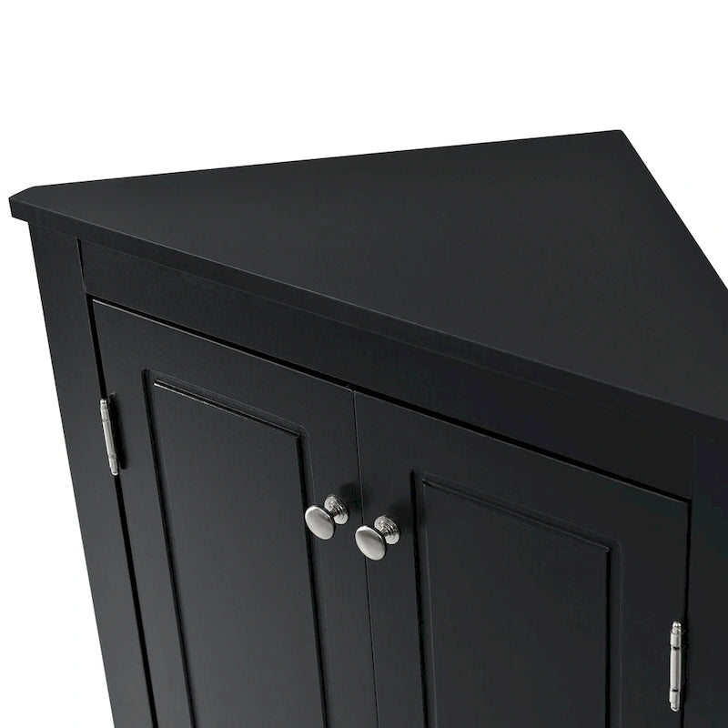 Corner Storage Cabinet with Adjustable Shelves