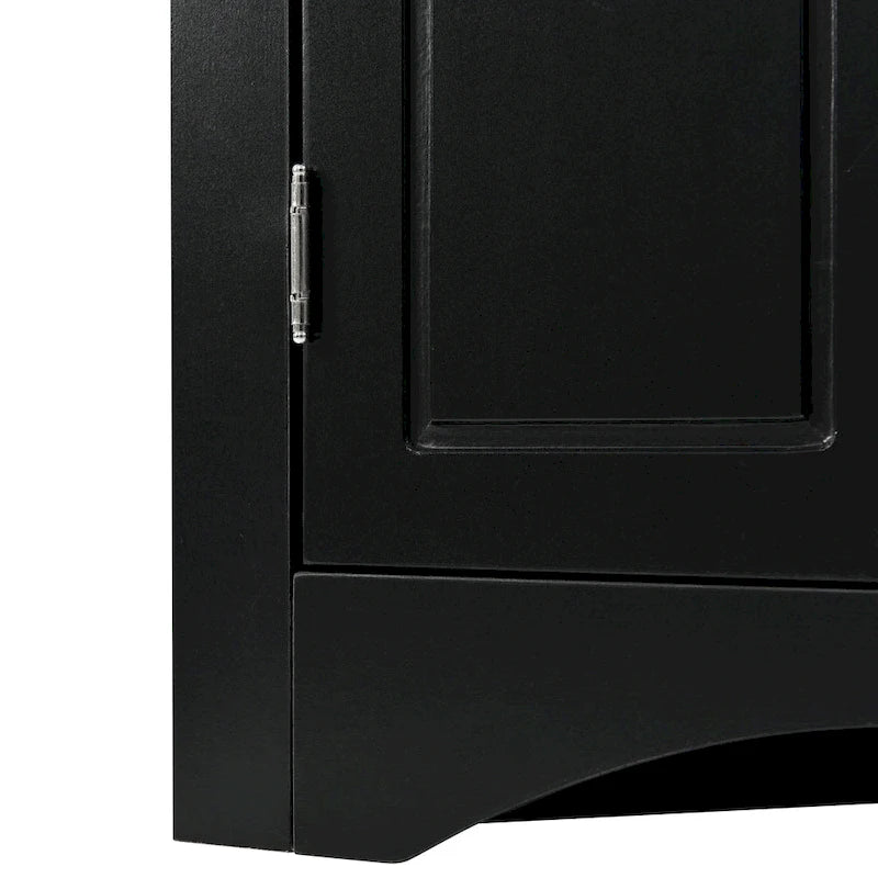 Corner Storage Cabinet with Adjustable Shelves