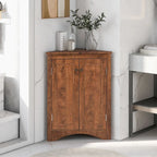 Corner Storage Cabinet with Adjustable Shelves