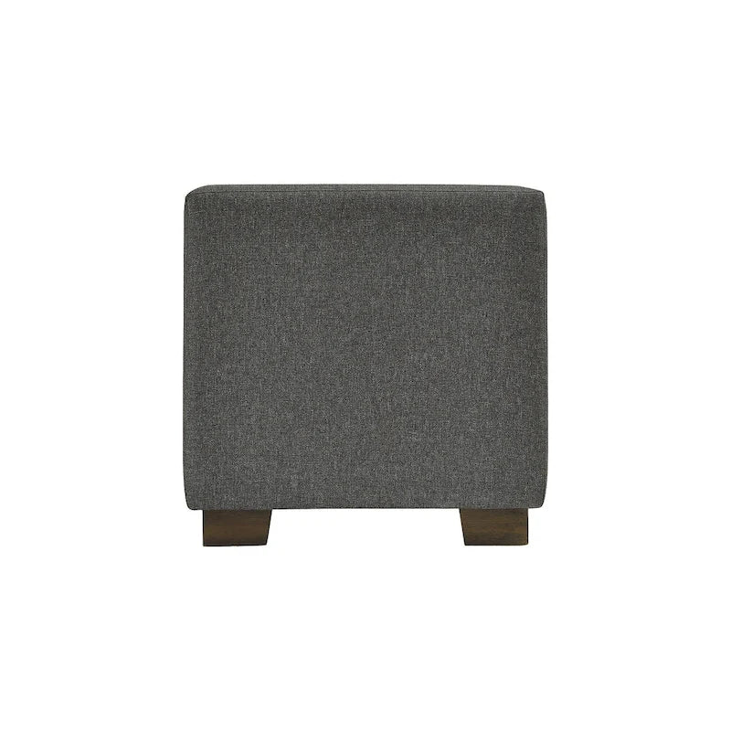 Dark Grey Upholstered Storage Bench - 54W x 18D x 18H