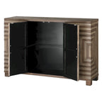 Two-tone Geometric Console Cabinet