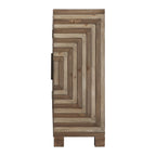Two-tone Geometric Console Cabinet