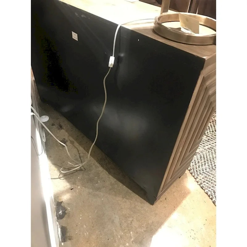 Two-tone Geometric Console Cabinet