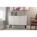 35.43" Buffet Stand with 3 Shelves and 3 Doors