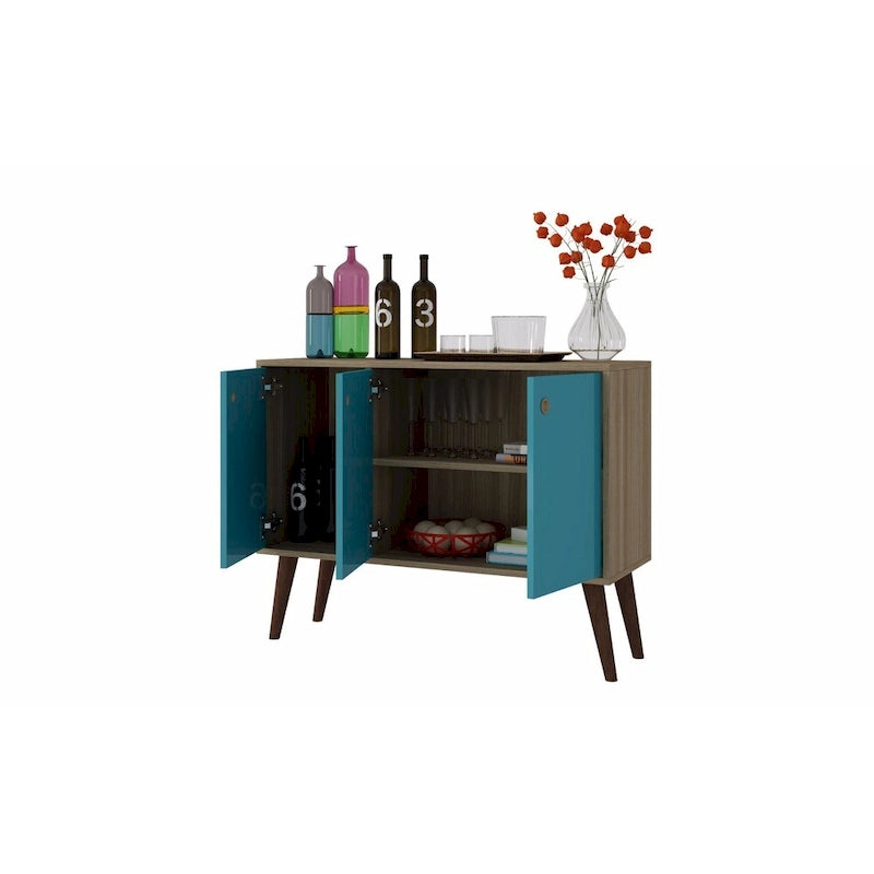 35.43" Buffet Stand with 3 Shelves and 3 Doors