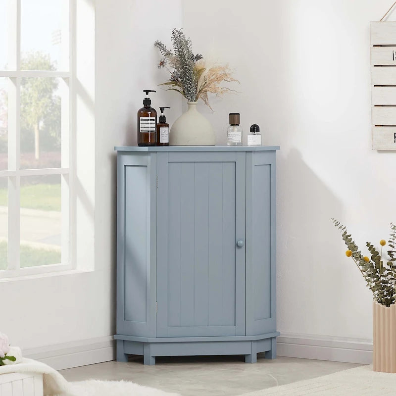 Corner Bathroom Cabinet with Two Shelves