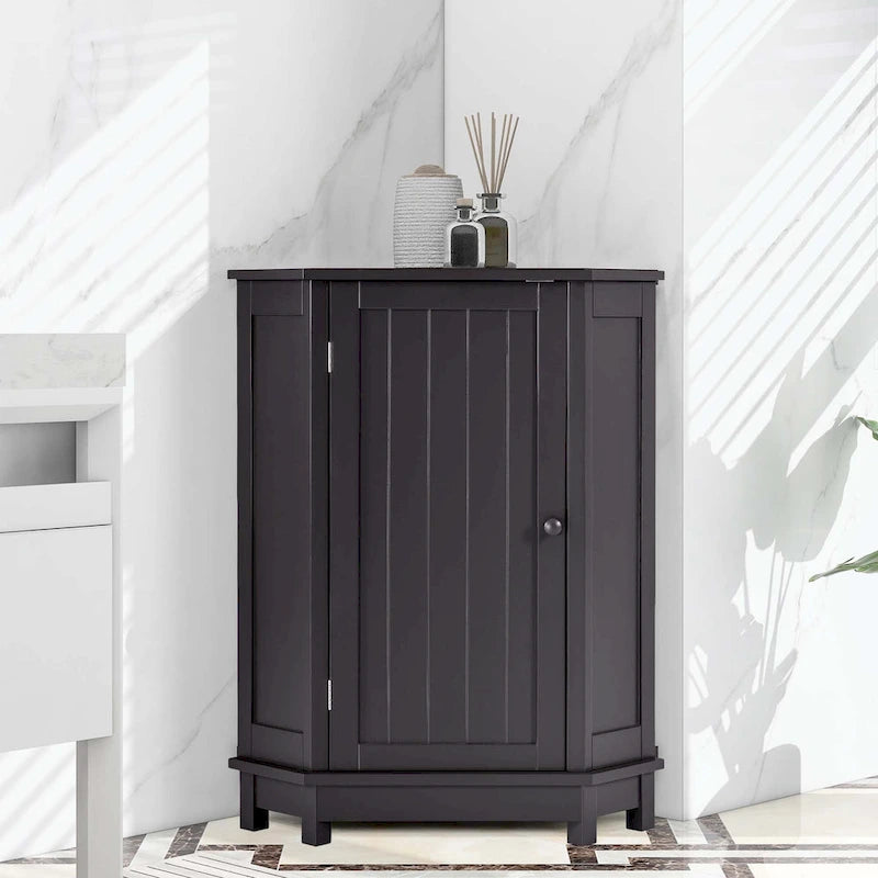 Corner Bathroom Cabinet with Two Shelves