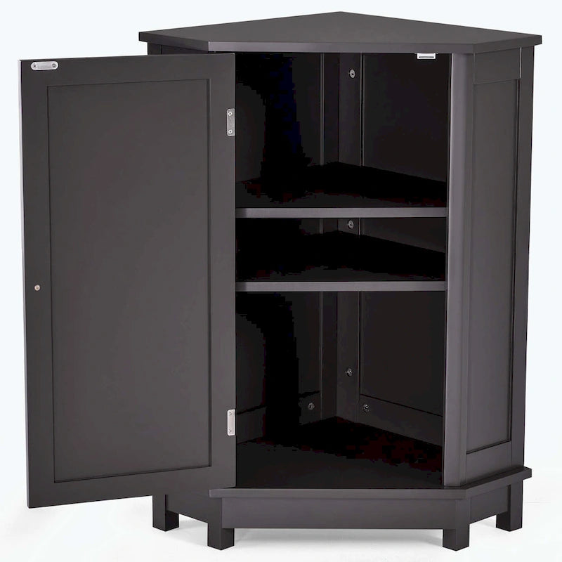 Corner Bathroom Cabinet with Two Shelves