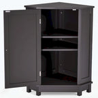 Corner Bathroom Cabinet with Two Shelves