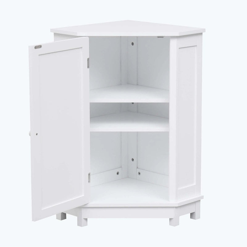 Corner Bathroom Cabinet with Two Shelves