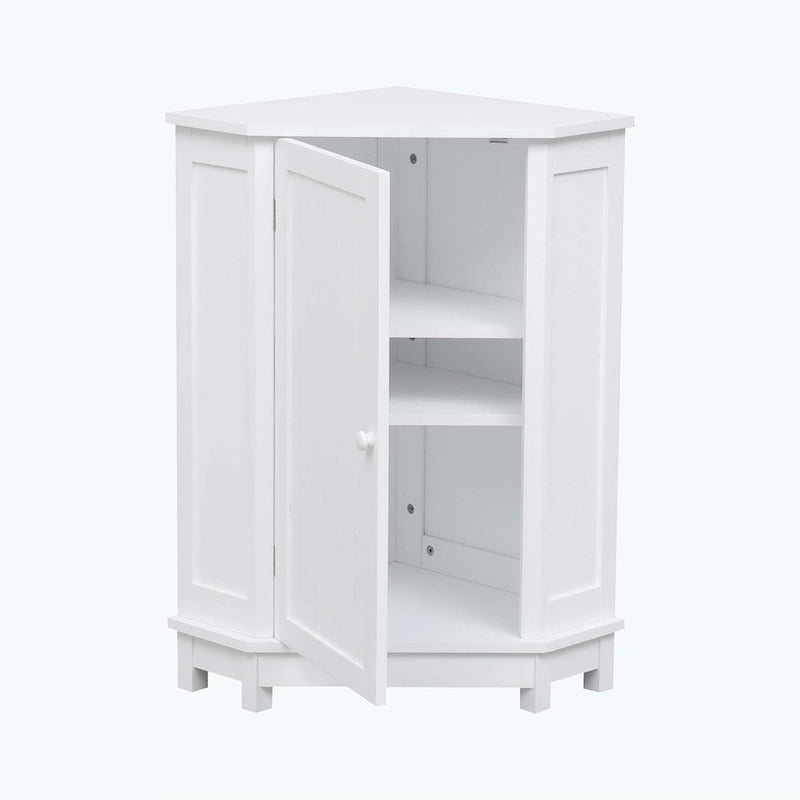 Corner Bathroom Cabinet with Two Shelves