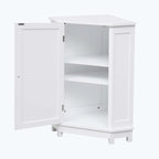 Corner Bathroom Cabinet with Two Shelves