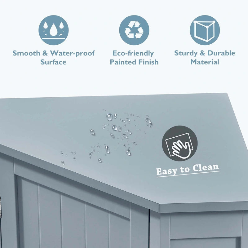 Corner Bathroom Cabinet with Two Shelves