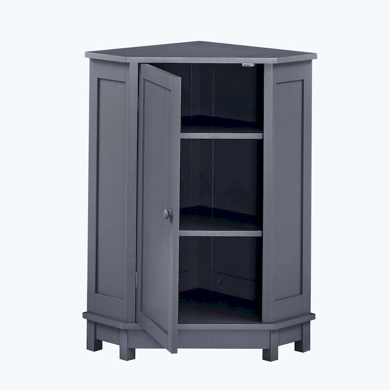 Corner Bathroom Cabinet with Two Shelves