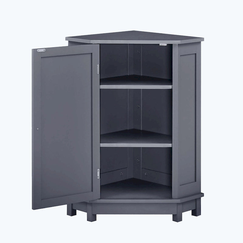 Corner Bathroom Cabinet with Two Shelves