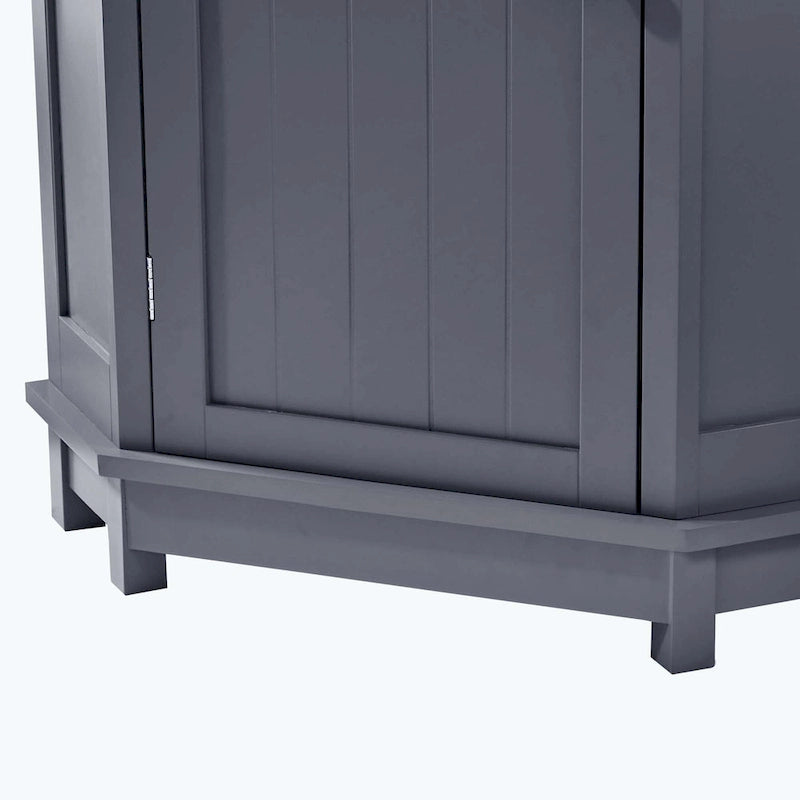 Corner Bathroom Cabinet with Two Shelves