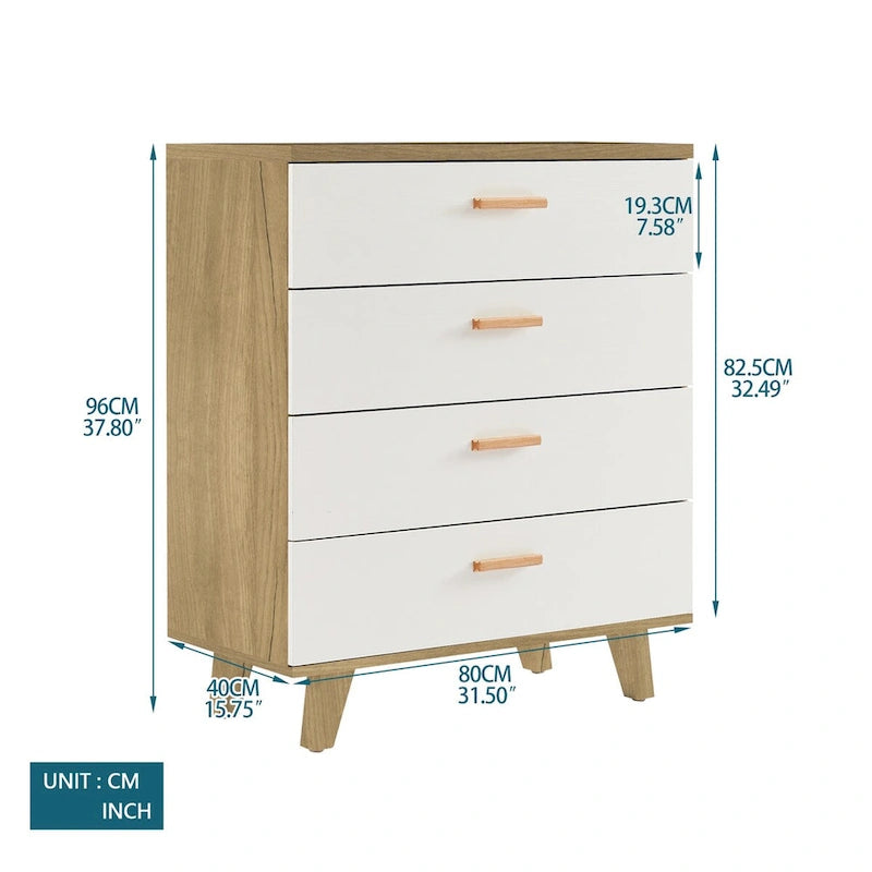 White Storage Cabinet with Drawers