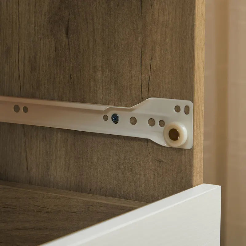 White Storage Cabinet with Drawers
