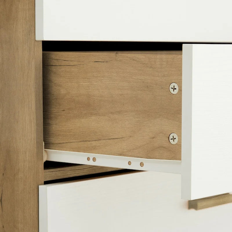 White Storage Cabinet with Drawers