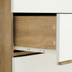 White Storage Cabinet with Drawers