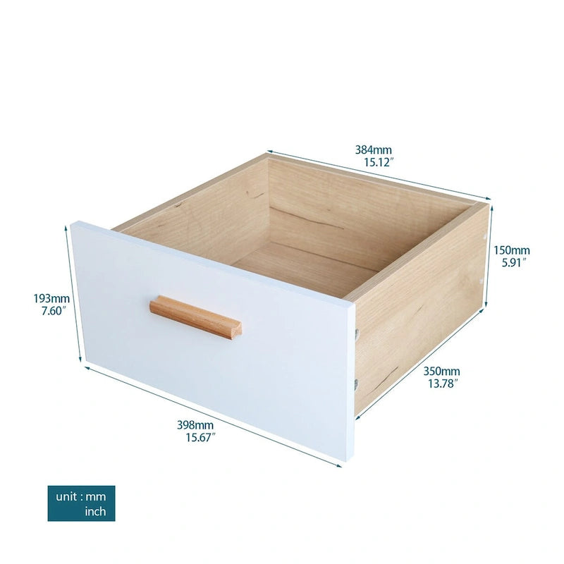 White Storage Cabinet with Drawers