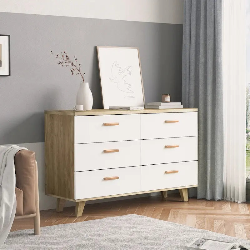 White Storage Cabinet with Drawers