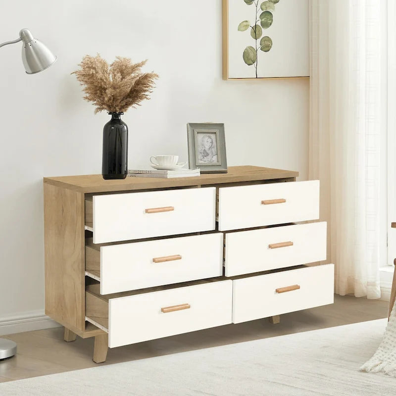 White Storage Cabinet with Drawers