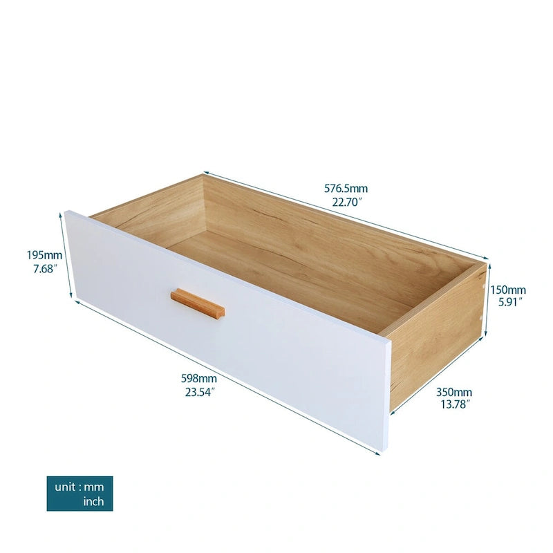 White Storage Cabinet with Drawers