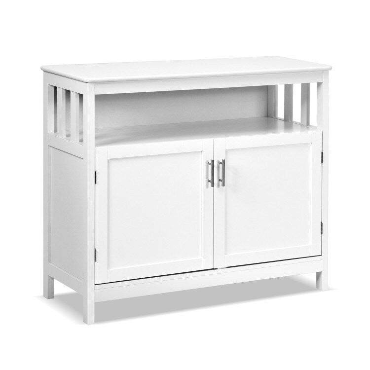 Buffet Sideboard Storage Cabinet with 2 Doors and Adjustable Shelf, 40 x 16 x 34 in