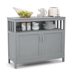 Buffet Sideboard Storage Cabinet with 2 Doors and Adjustable Shelf, 40 x 16 x 34 in