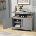Buffet Sideboard Storage Cabinet with 2 Doors and Adjustable Shelf, 40 x 16 x 34 in